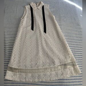 Alice + Olivia lace overlay shift dress, White, sz M